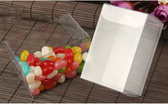 200 шт. 3x3x6,5 Подарочная коробка для ювелирных изделий, прозрачные коробки, пластиковая коробка, прозрачная коробка для хранения, коробка из ПВХ, упаковка, коробка из ПВХ для Рождества