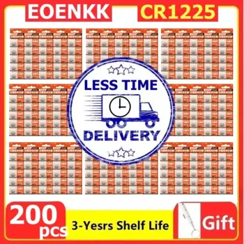 200 шт. CR1225 CR 1225 3 В литиевая батарея кнопочная монетница LM1225 BR1225 KCR1225 для электронных игрушек часов с дистанционным управлением