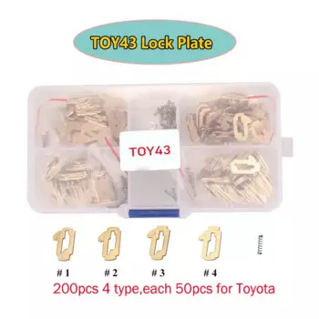 200 шт./лот TOY43 Замок для автомобильного ключа Замок вафельной пластины для Toyota Camry Наборы аксессуаров для ремонта 1 2 3 4 типа каждый 50 шт.