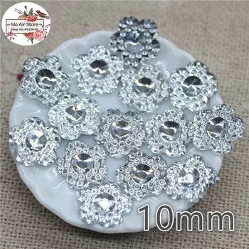 200 шт. прозрачные цветы кабошоны Ywbeads 10 мм