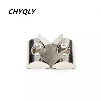 200 шт., скрученные Т-образные гайки с пружинным листом, 30/40-M4M5M6M8, эластичные гайки для алюминиевого профиля серии 30/40