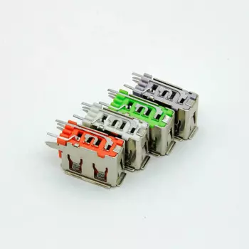 200 шт. в партии, Женский USB 10,0 тип, 2-контактный разъем, разъем, переходник, цвет случайный