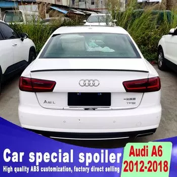 2012 2013 2014 2015 2016 2017 2018 для Audi A6 C7 S6 спойлер высокого качества из глянцевого черного углеродного волокна