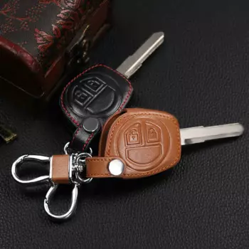 2017 кожаный 2-кнопочный набор ключей дистанционного управления для Suzuki sx4 swift liana, большой чехол для ключей vitara, Стайлинг автомобиля