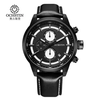 2017 OCHSTIN модные повседневные мужские часы Лидирующий бренд роскошные кожаные бизнес Кварцевые часы мужские наручные часы Relogio Masculino
