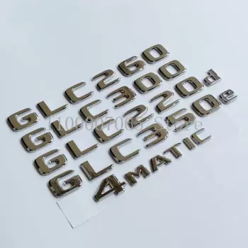 2017 плоские буквы GLC260 GLC300 GLC350 GLC220d GLC350e 4Matic эмблема для Mercedes Benz GLC X253 багажник автомобиля табличка с именем логотип наклейка