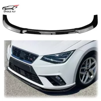 2018 для Seat Ibiza MK5 FR, передний бампер, спойлер, разделитель для губ, комплект высокого качества, ABS, углеродное волокно, глянцевый черный цвет