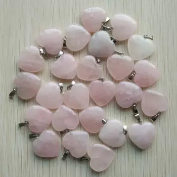2018 Fashion good quality love heart natural stone charms pendants for jewelry making 20mm 50pcs/lot Wholesale free shipping