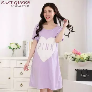 2018 летнее домашнее платье с буквенным принтом, ночная рубашка для женщин, ночная рубашка с круглым вырезом, хлопковая одежда для сна, свободная ночная рубашка NN0754 YQ