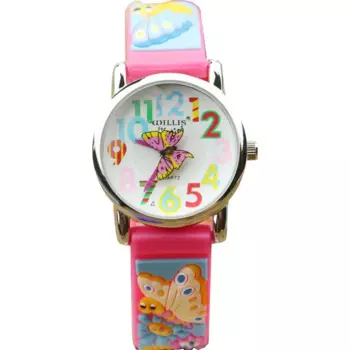 2019 NAZEYT продвижение 3d Бабочка резиновый ремешок кварцевые часы Роскошный бренд водонепроницаемые детские часы Qlastic часы детские часы