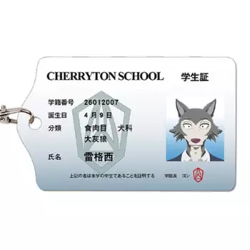 2020 новый аниме BEASTARS Legosi акриловый студент держатель для карт брелок для карт чехол для сумки держатель для карт реквизит