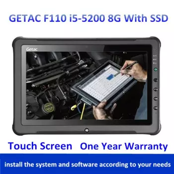 2021 бывший в употреблении ноутбук компьютер для Getac F110 i5 5200U 8G жесткий экран планшетный ПК для авторемонта программное обеспечение для всех данных диагностический инструмент MB