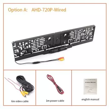 2021 г., новая камера заднего вида высокого разрешения для номерного знака высокого разрешения AHD 720P, с 5 фонарями