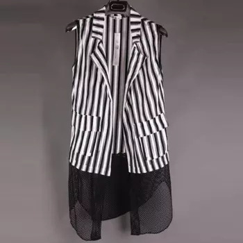 2021 Мужская мода Парикмахерская Мужская индивидуальная жилетка без рукавов с вырезами M Kaross лоскутный тонкий жилет мужские костюмы певицы