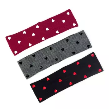 2021 Woman Heart Sequins Hairband Headbands Ladies Soft Thin Cotton Ribbed Head Wrap Summer Multi-color Hair Bands Accessories