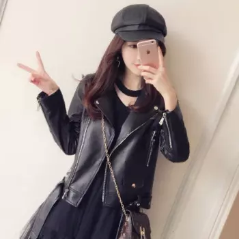 2021 Женская Весенняя куртка из натуральной овечьей кожи R2