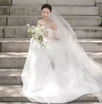 2022 элегантные атласные Простые Свадебные платья с открытыми плечами и коротким рукавом