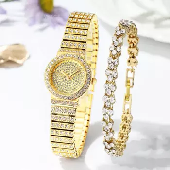 2022 брендовые роскошные женские часы с полностью алмазным платьем, женские японские кварцевые часы, женские наручные часы из нержавеющей стали, женские часы