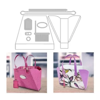 2022 Christmas Metal Cutting Dies Handbag Girl Bag Gift Box Scrapbooking Accessories Die Cut Embossing Frame Card Craft Die Set