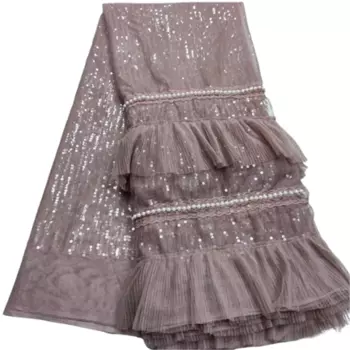 2022 модная кружевная ткань с блестками и бархатными блестками для свадебного платья роскошное вечернее платье французское кружево 5 ярдов