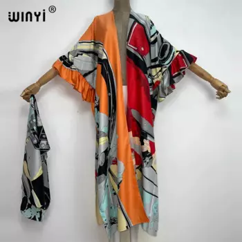 2022 накидки на бикини, черная модная женская летняя одежда с самостоятельным принтом в стиле ретро, кимоно, платье, пляжная одежда, купальный костюм, накидка