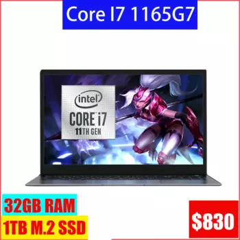 2022 супер ноутбук 32 Гб DDR4 ОЗУ ТБ M.2 SSD Core I7 /I5 11 поколения 1165G7 4-ядерный 15,6 дюймовый металлический игровой ноутбук компьютер