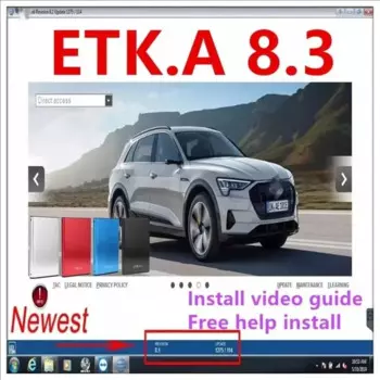 2023 ETKA 8.3 Electronic Parts Group Parts Catalogue until 2021 years For V/W+AU/DI+SE/AT+SKO/DA ETK A 8.3 help installation