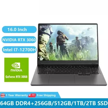 2023 Игровые ноутбуки NVIDIA GeForce RTX 3060 6 ГБ, ноутбуки, компьютерные ноутбуки для геймеров, 16 дюймов, Intel Core I7-12700H 64 Гб DDR4 Dual DDR4 M.2