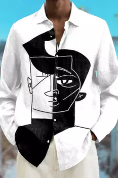 2023 модная абстрактная 3D Рубашка с длинными рукавами, праздничная Женская одежда, очень большая Мужская футболка в стиле Харадзюку, Camissa