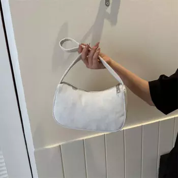 2023 Модные Винтажные женские сумки, Вельветовая сумка для подмышек, повседневные женские сумки на плечо, однотонная женская сумка-клатч на молнии