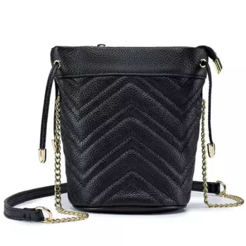 2023 Новая женская Повседневная сумка из натуральной кожи через плечо мини маленькая сумка-мессенджер с цепочкой держатель для телефона Кошелек Дамская сумка-ведро