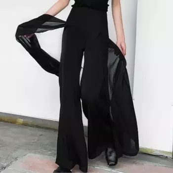 2023 новые модные женские свободные тонкие шифоновые брюки женские широкие брюки с высокой талией повседневные брюки 2XL