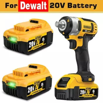 2023 обновленная батарея DCB200 20 в 6000 мАч, зарядное устройство для Dewalt 18 в DCB184 DCB200 DCB182 DCB180 DCB181 DCB182 DCB201 инструменты, аккумулятор