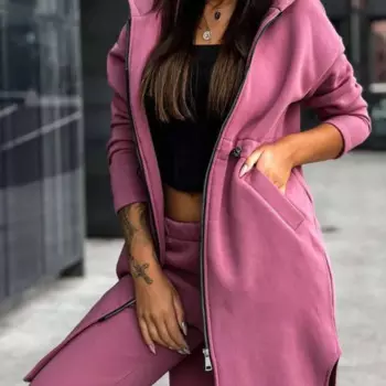 2023В наличии Amazon Temperament Куртка с капюшоном + брючный костюм