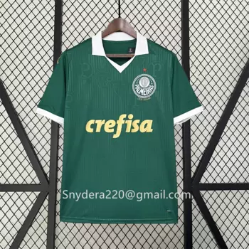 2024/25 Мужская домашняя зеленая быстросохнущая одежда Palmeiras, тренировочная футбольная рубашка S-4XL