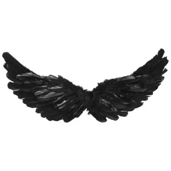 2024 Angel Wing Prop Cosplay Party Prop Black Cupid Angel Plume Performance Halloween Costumes Accessory