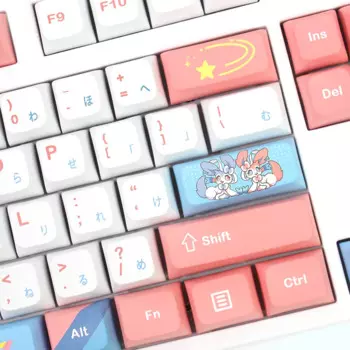 2024 аниме персонажи Eevee Keycap Xda высота 130 клавиш половина пять Сторон термосублимационная механическая клавиатура Cap Game Office