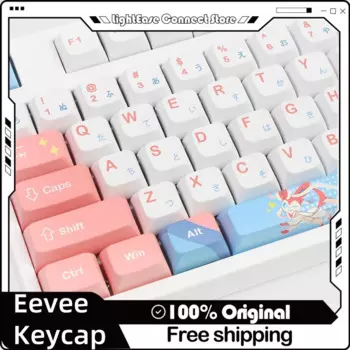 2024 аниме персонажи Eevee Keycap Xda высота 130 клавиш половина пять Сторон термосублимационная механическая клавиатура Cap Game Office