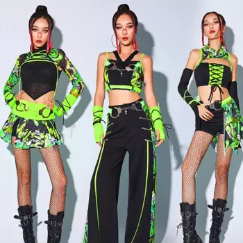 2024 бар Ds костюм для выступления Новые Сексуальные Зеленые костюмы Kpop для женщин Gogo ночной клуб Gogo свинцовая женская одежда DN18604