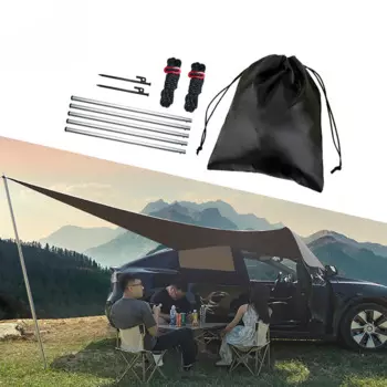 2024 Camping Accessories Outdoor For Tesla Model Y Car Side Awning Tent Side Awning Pull Out Tent Side Tent For Car Custom