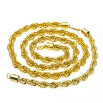 2024 Cross-border Jewelry Hot Selling ROPE CHAIN Men's Hip Hop 1cm Twist Chain Bracelet Necklace Set Vintage Sterling Silver 925
