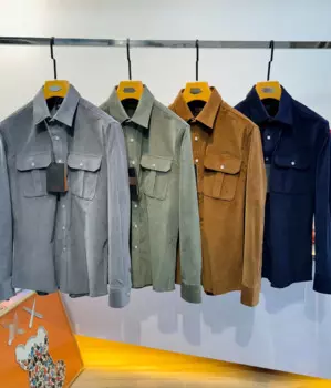 2024 DIKU 2024 Новая мужская Высококачественная деловая Повседневная рубашка с длинным рукавом, роскошная Вельветовая рубашка