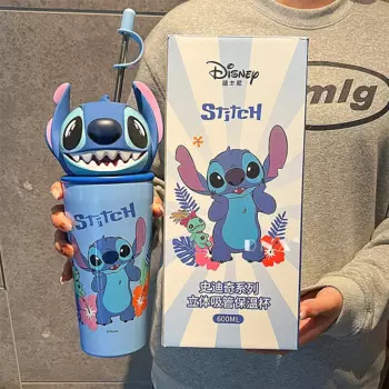 2024 Disney Stitch, новая чашка Ice King, милая кукла, соломенная чашка для воды, мультяшная аниме, изолированная чашка из нержавеющей стали, детский подарок на день рождения