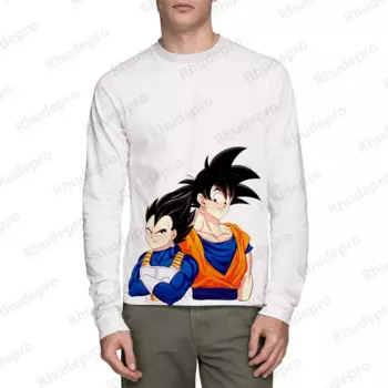2024 Dragon Ball Man T-Shirt Cartoon Japanese Anime Autumn Casual Dragon Ball Long sleeve Goku Print 3D T-Shirt Oversized