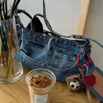 2024 Европейская и американская мода джинсовые брюки стильная сумка через плечо в стиле ретро индивидуальная Премиум женская сумка модная