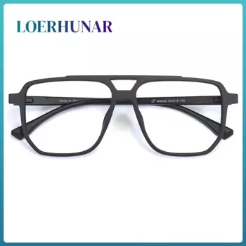 2024 Fashion TR90 Double Beam Retro Big Glasses Frame for Men and Woman with Myopia Hyperopia Customized Prescription Glasses