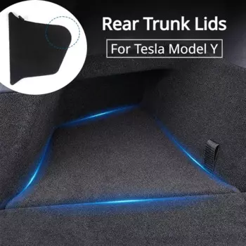 2024 г., для крышек заднего багажника Tesla Model Y, Берлин, боковой ящик для хранения, органайзер, перегородка, фланелевые замшевые флокированные крышки, чехол, автомобильные аксессуары