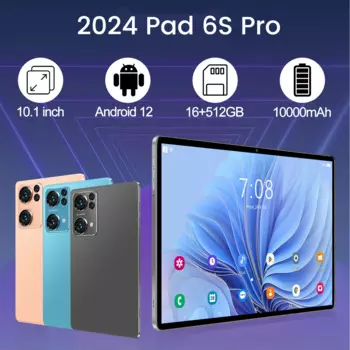2024 Global Android Tablet Pad 6S Pro 10,1-дюймовый планшетный ПК Snapdragon 870 16G+1T с клавиатурой 5G, двумя SIM-картами или Wi-Fi Tablet