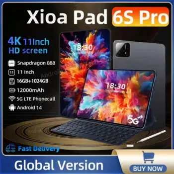 2024 глобальная версия, оригинальный планшет Pad 6S Pro, 11 дюймов, HD 4K, Android 14 Snapdragon 888, 16 ГБ + 1 Т, 12000 мАч, 5G, двойная SIM-карта, Bluetooth-вкладка