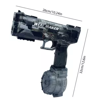 2024 Glock Электрический водяной пистолет, игрушка, Автоматический водяной пистолет-брызгалка, прозрачный непрерывный бластер, летняя пляжная игрушка для бассейна для детей